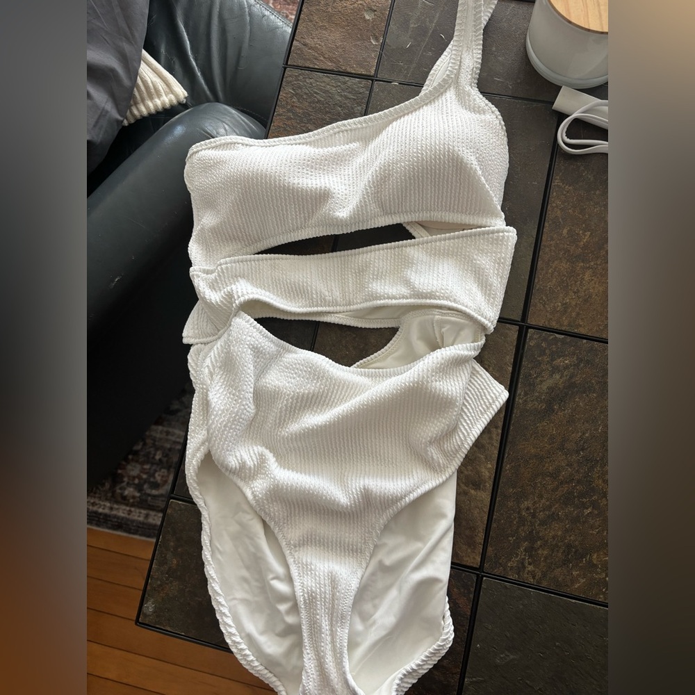 New white Aerie bathing suit- large